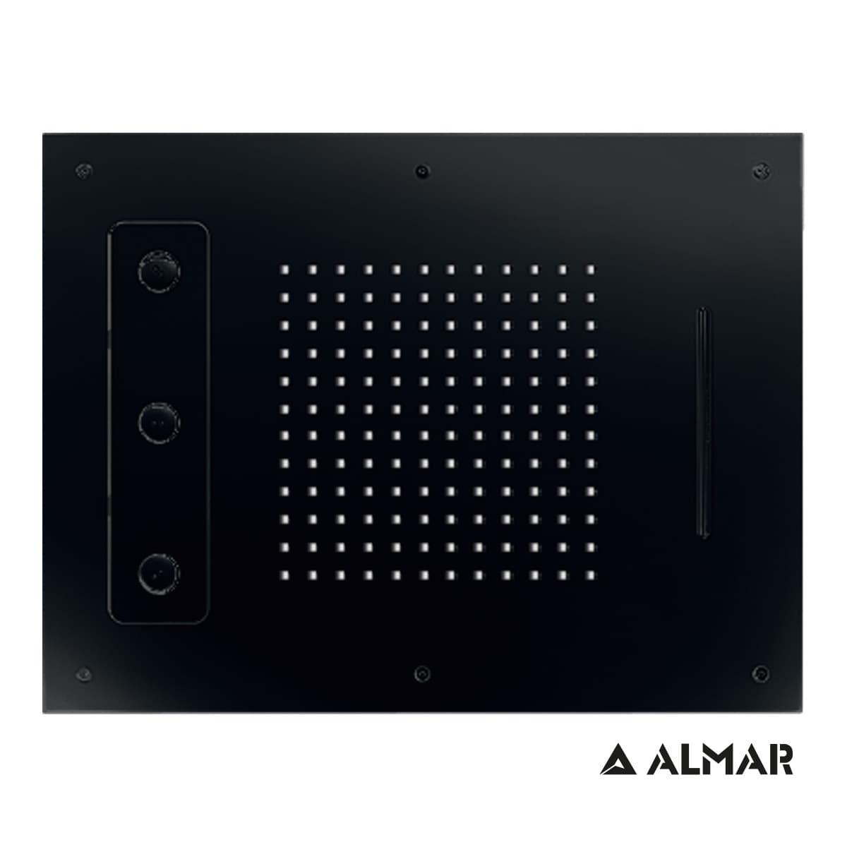 Κεφαλή Ντους Οροφής Εντοιχισμού Almar E044189-400 Spin Temptation Ματ Μαύρο 63x48cm