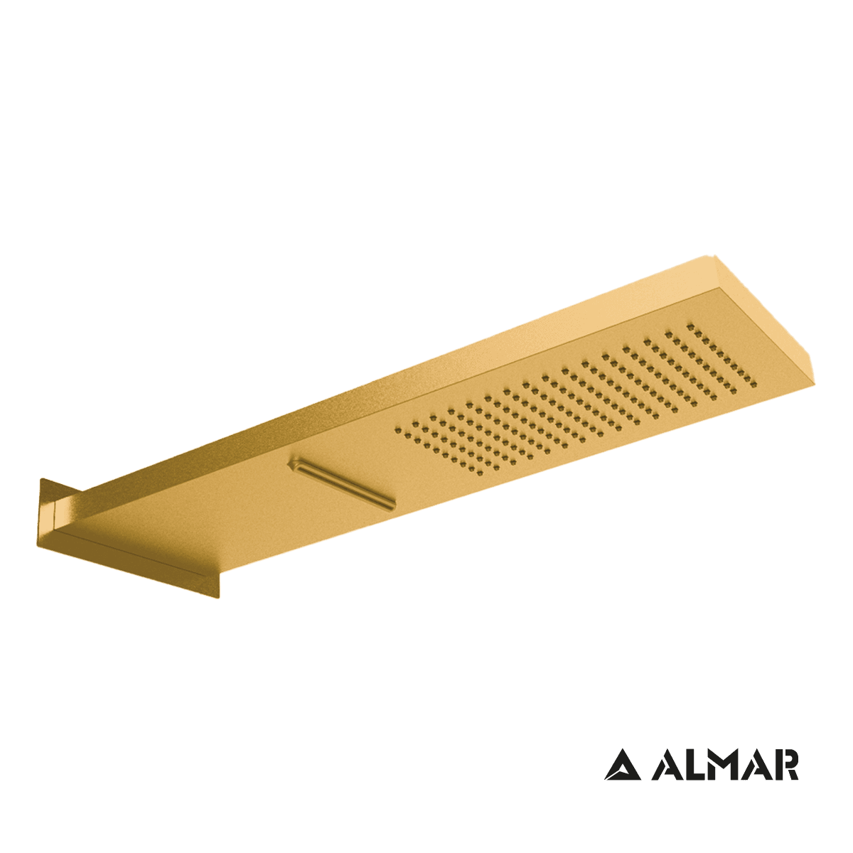 Καταρράκτης Ντους Επίτοιχος Almar E044199-211 Gold Brushed PVD 19,2x5,5x53,7cm