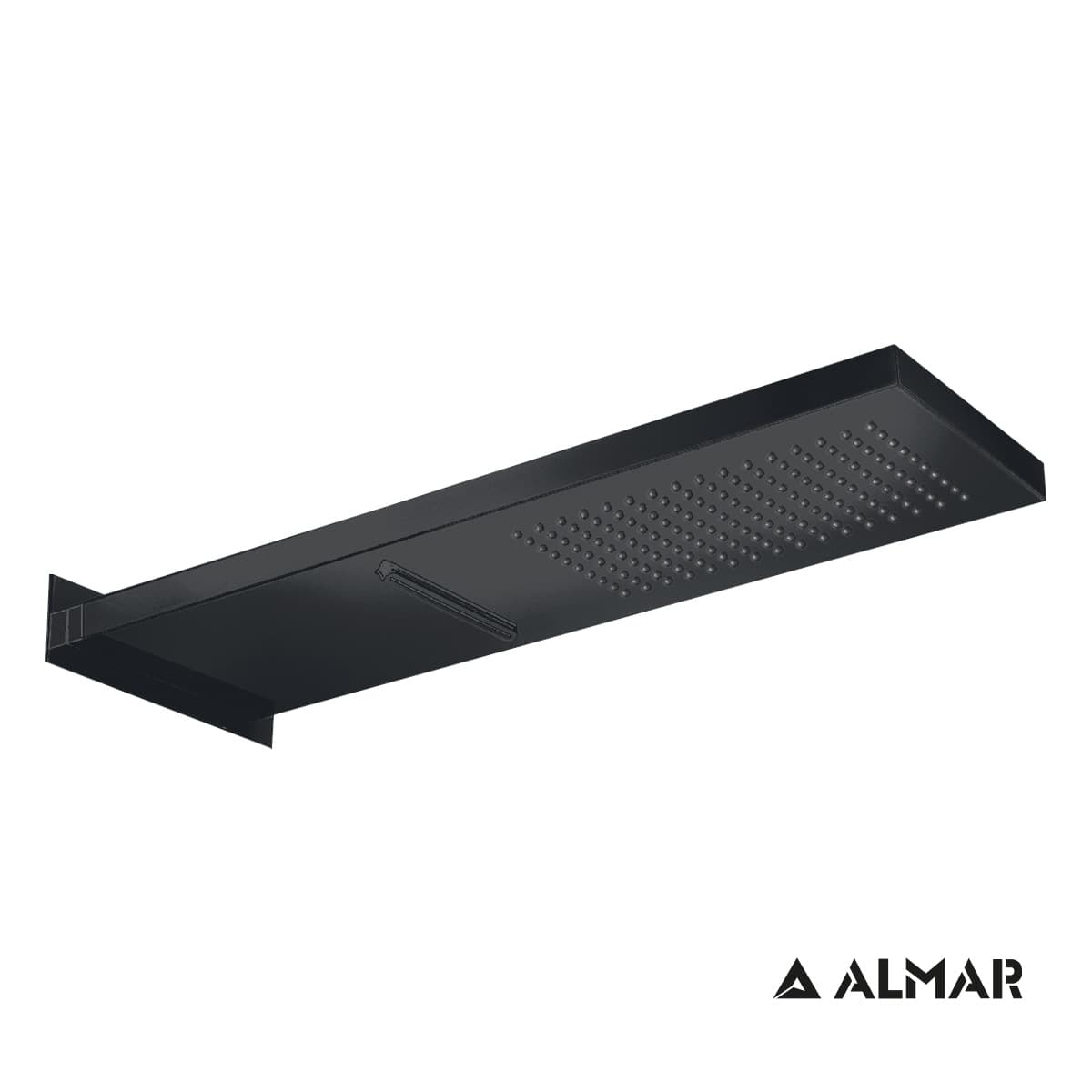 Καταρράκτης Ντους Επίτοιχος Almar E044199-400 Ματ Μαύρο 19,2x5,5x53,7cm