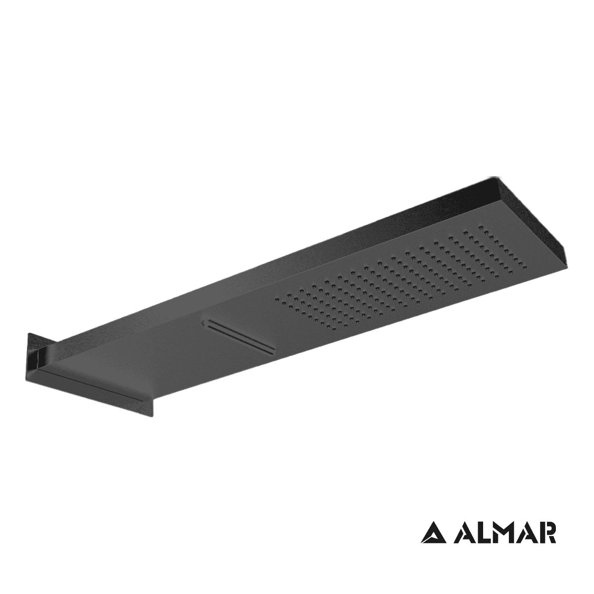Καταρράκτης Ντους Επίτοιχος Almar E044199-411 Black Brushed PVD 19,2x5,5x53,7cm