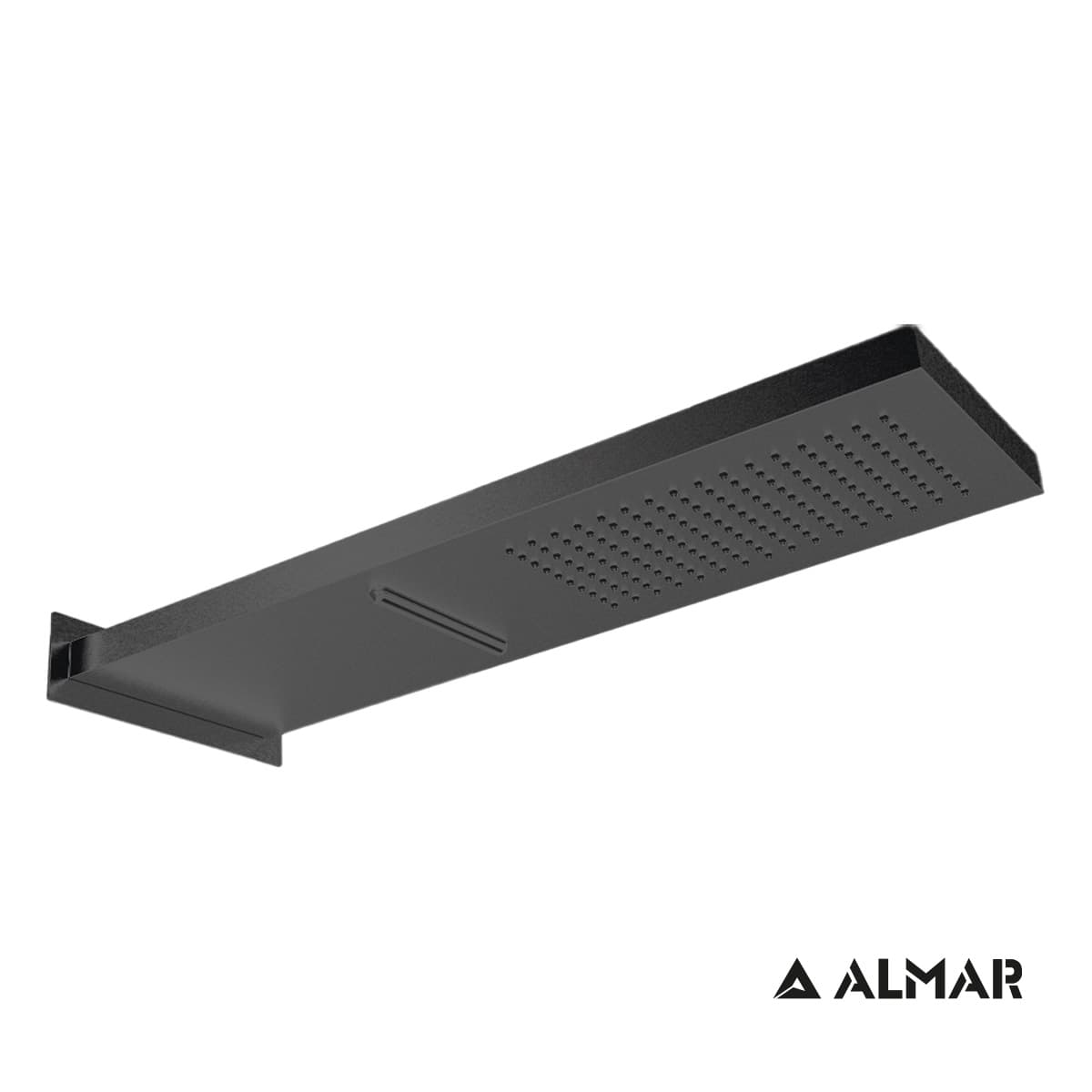 Καταρράκτης Ντους Επίτοιχος Almar E044199-411 Black Brushed PVD 19,2x5,5x53,7cm