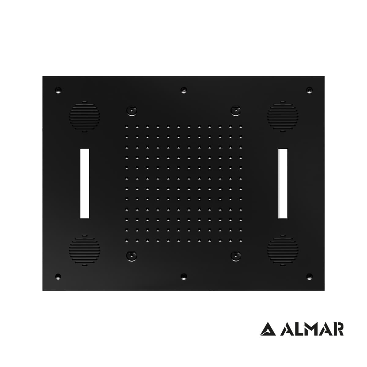 Κεφαλή Ντους Οροφής Εντοιχισμού Almar E044211-400 Temptation Sound & Color με Χρωματοθεραπεία και Υδρονέφωση Ματ Μαύρο 63x48cm