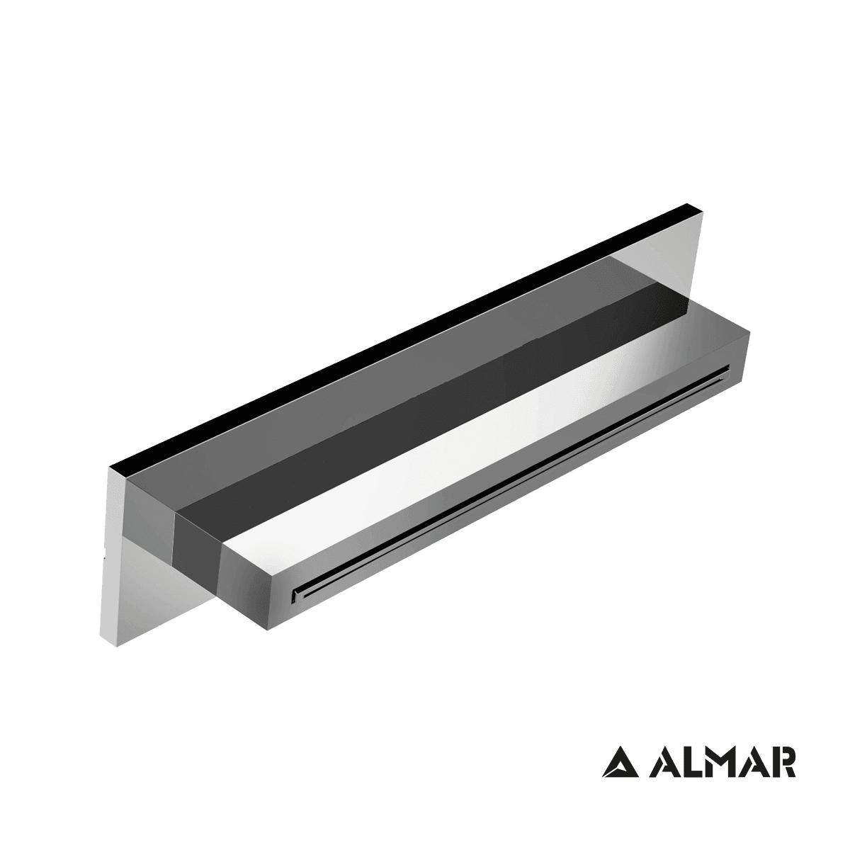 Καταρράκτης Ντους Επίτοιχος Almar E044273-111 Inox Σατινέ 29,2x8cm