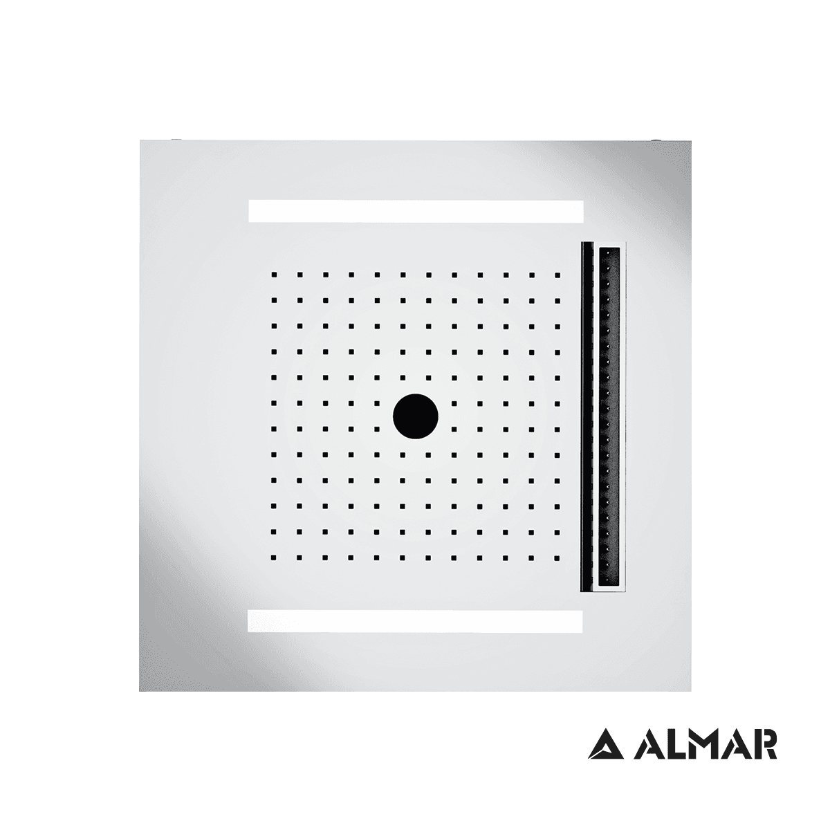 Κεφαλή Ντους Οροφής Εντοιχισμού Almar E044302-100 Wire Icicle Τemotion με Χρωματοθεραπεία Χρώμιο 50x50cm