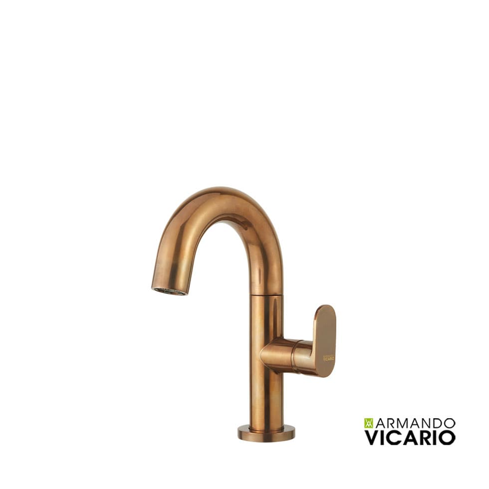 Μπαταρία Νιπτήρος Armando Vicario Slim 500010-225 Natural Brass (Φυσικός Μπρούντζος)