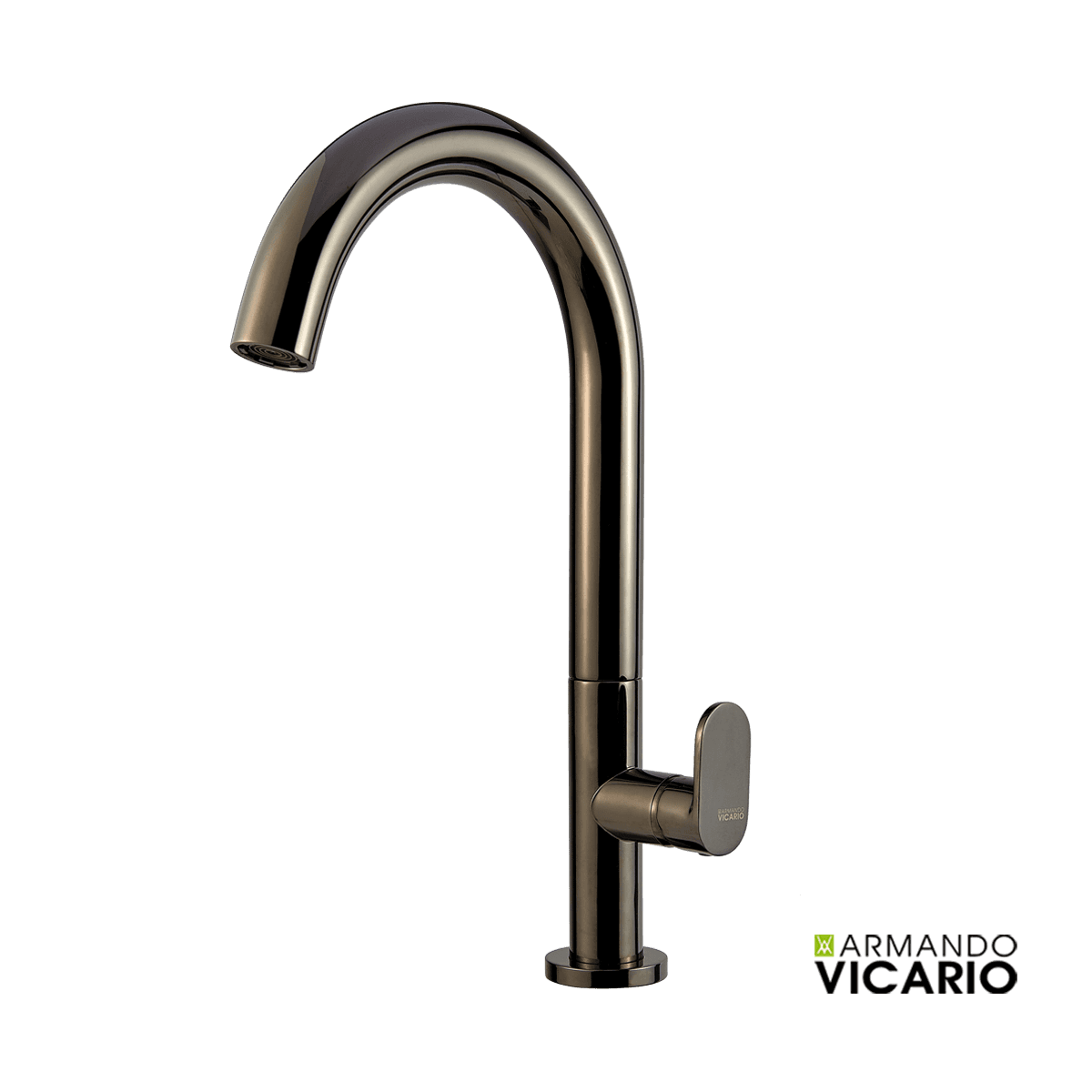 Μπαταρία Νιπτήρος Ψηλή Armando Vicario Slim 500041-405 Black Chrome