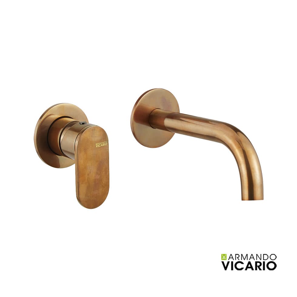 Μπαταρία Νιπτήρος Εντοιχισμού Armando Vicario Slim 500045-225 Natural Brass (Φυσικός Μπρούντζος)