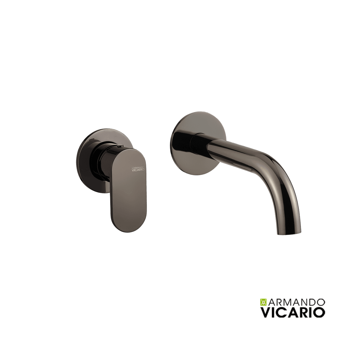 Μπαταρία Νιπτήρος Εντοιχισμού Armando Vicario Slim 500045-405 Black Chrome