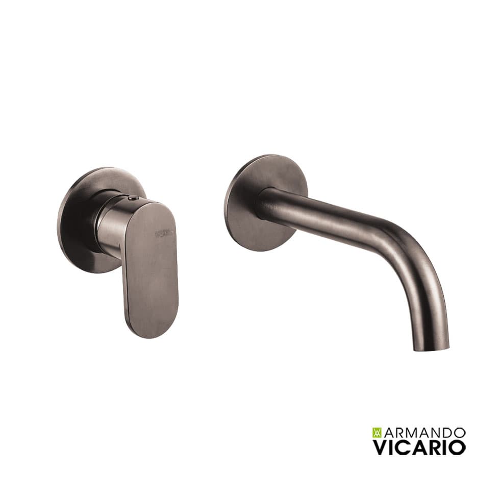 Μπαταρία Νιπτήρος Εντοιχισμού Armando Vicario Slim 500045-410 Black Brushed