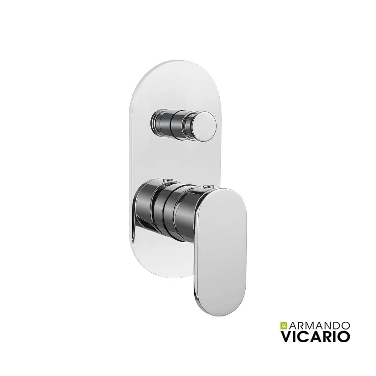Μίκτης Εντοιχισμού 2 εξόδων Armando Vicario Slim 500050D-100 Χρώμιο
