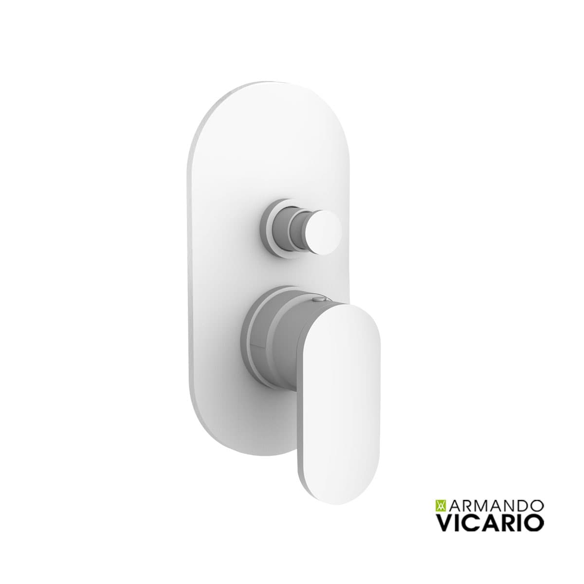 Μίκτης Εντοιχισμού 2 εξόδων Armando Vicario Slim 500050D-300 Ματ Λευκό