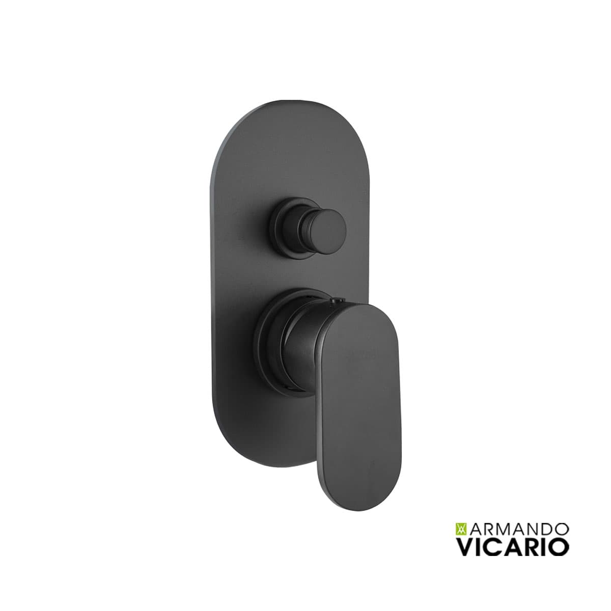 Μίκτης Εντοιχισμού 2 εξόδων Armando Vicario Slim 500050D-400 Ματ Μαύρο