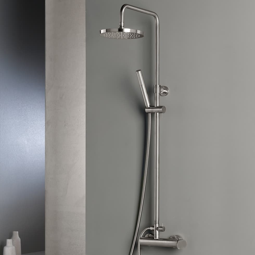 Κολώνα Ντους με Μπαταρία Armando Vicario Slim 500065-110 Inox
