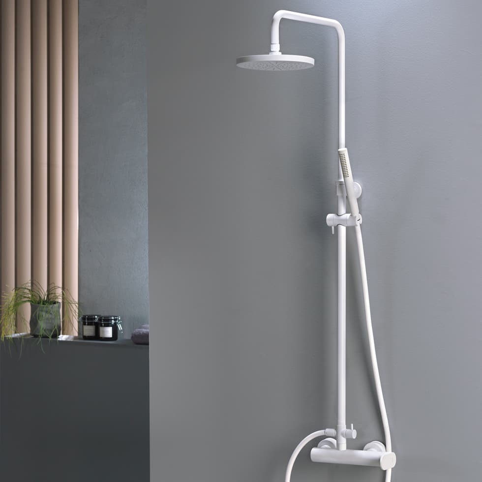 Κολώνα Ντους με Μπαταρία Armando Vicario Slim 500065-300 Ματ Λευκό