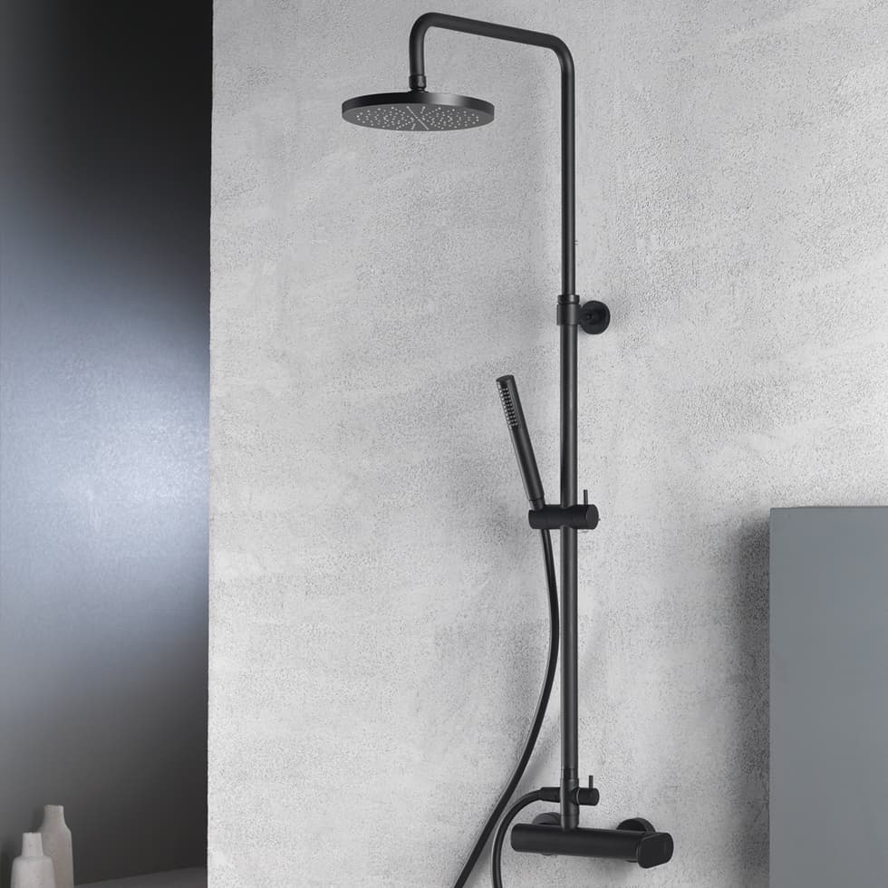 Κολώνα Ντους με Μπαταρία Armando Vicario Slim 500065-400 Ματ Μαύρο
