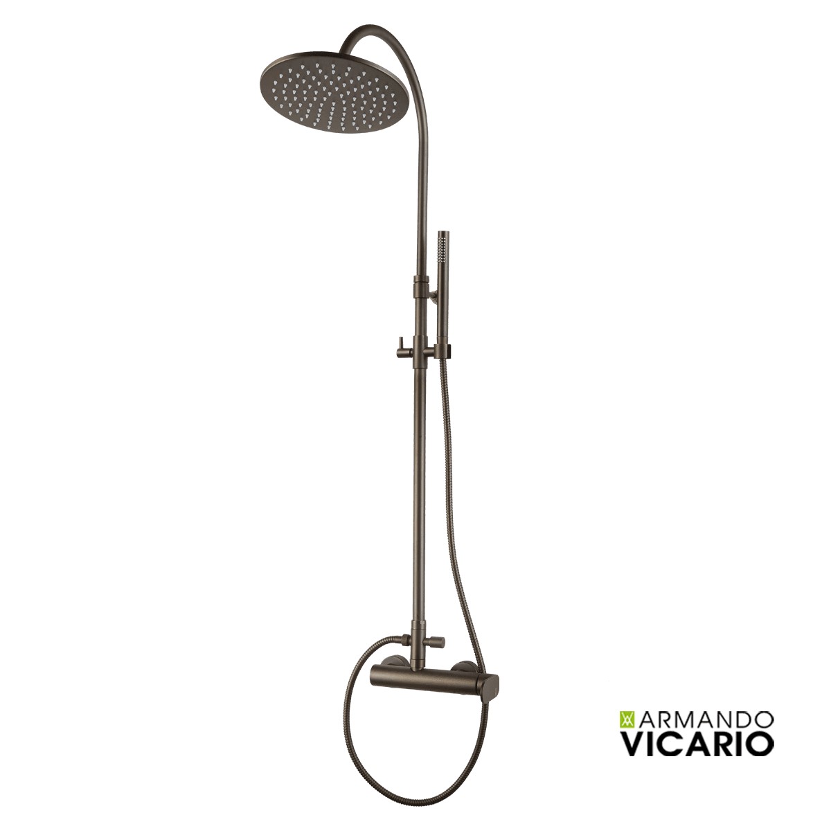 Κολώνα Ντους με Μπαταρία Armando Vicario Slim 500065-541 Tuscany Brass