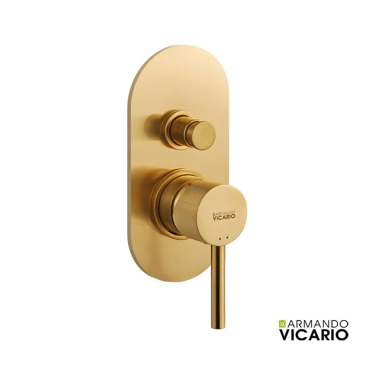 Μίκτης Εντοιχισμού 2 εξόδων Armando Vicario Industrial 512050D-201 Gold Brushed