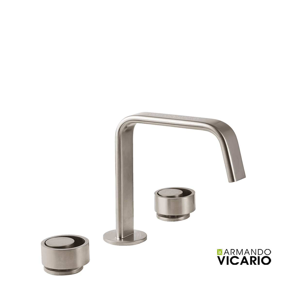 Μπαταρία Νιπτήρος Armando Vicario Halo 515043-110 Inox Σατινέ (3 οπών)