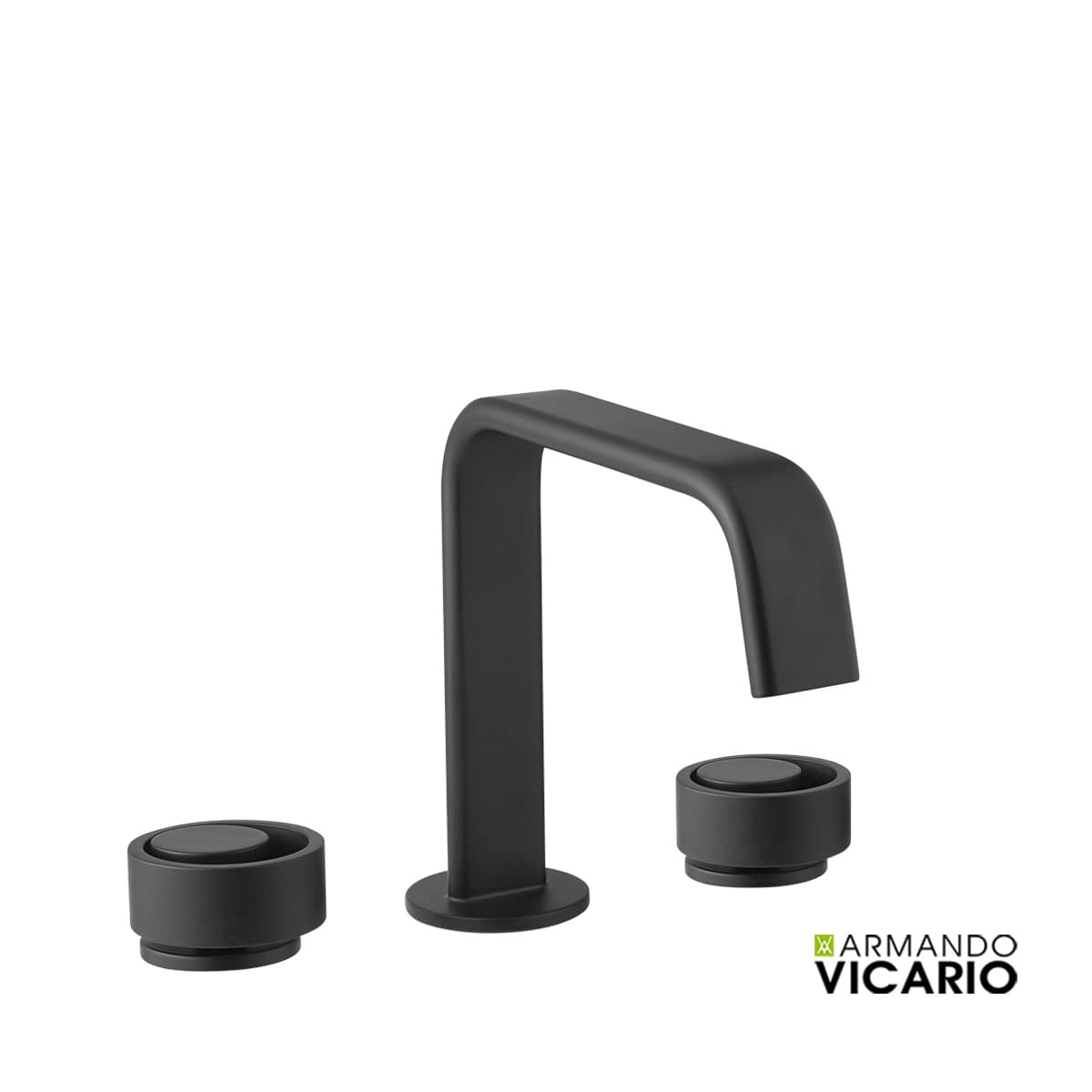 Μπαταρία Νιπτήρος Armando Vicario Halo 515043-400 Ματ Μαύρο (3 οπών)
