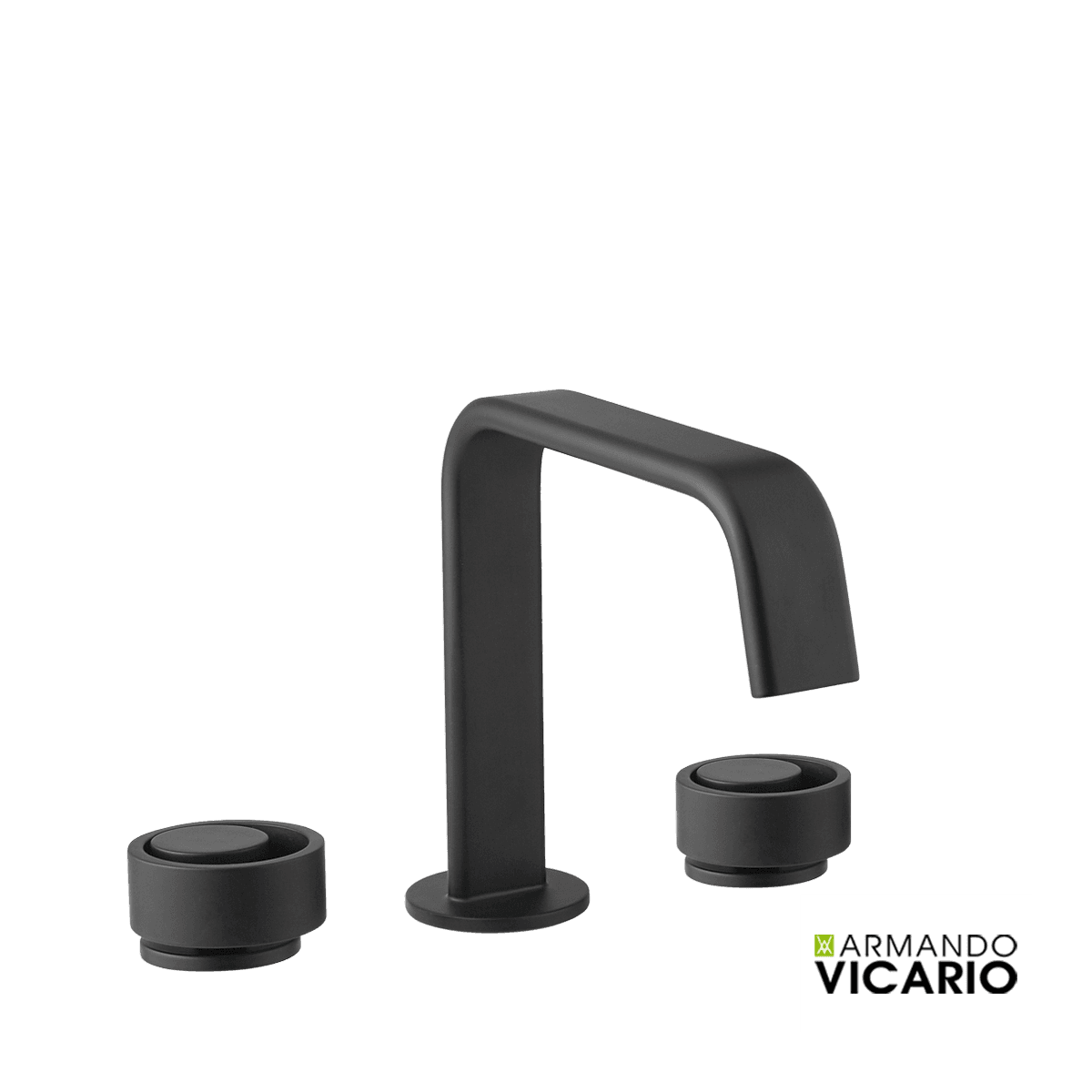 Μπαταρία Νιπτήρος Armando Vicario Halo 515043-400 Ματ Μαύρο (3 οπών)