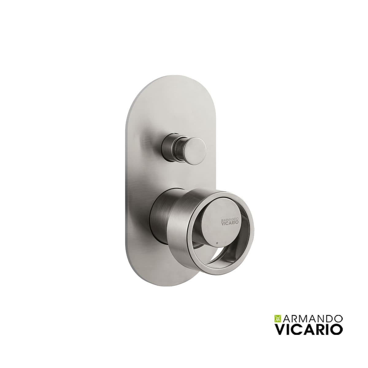 Μίκτης Εντοιχισμού 2 εξόδων Armando Vicario Halo 515050D-110 Inox Σατινέ