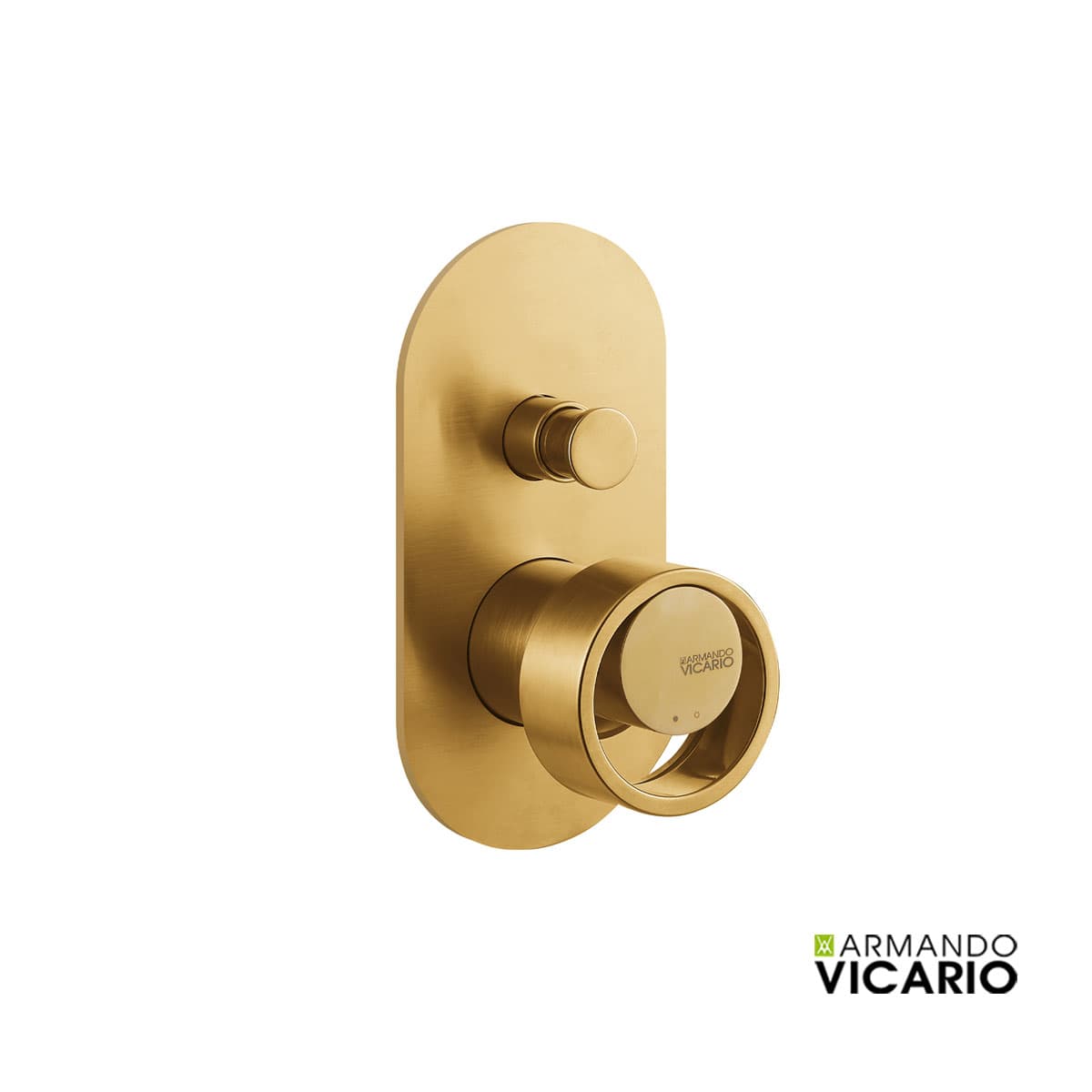 Μίκτης Εντοιχισμού 2 εξόδων Armando Vicario Halo 515050D-201 Gold Brushed