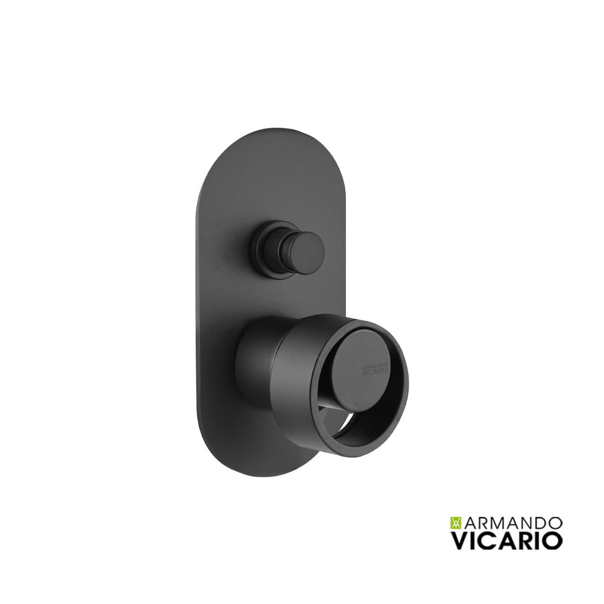 Μίκτης Εντοιχισμού 2 εξόδων Armando Vicario Halo 515050D-400 Ματ Μαύρο