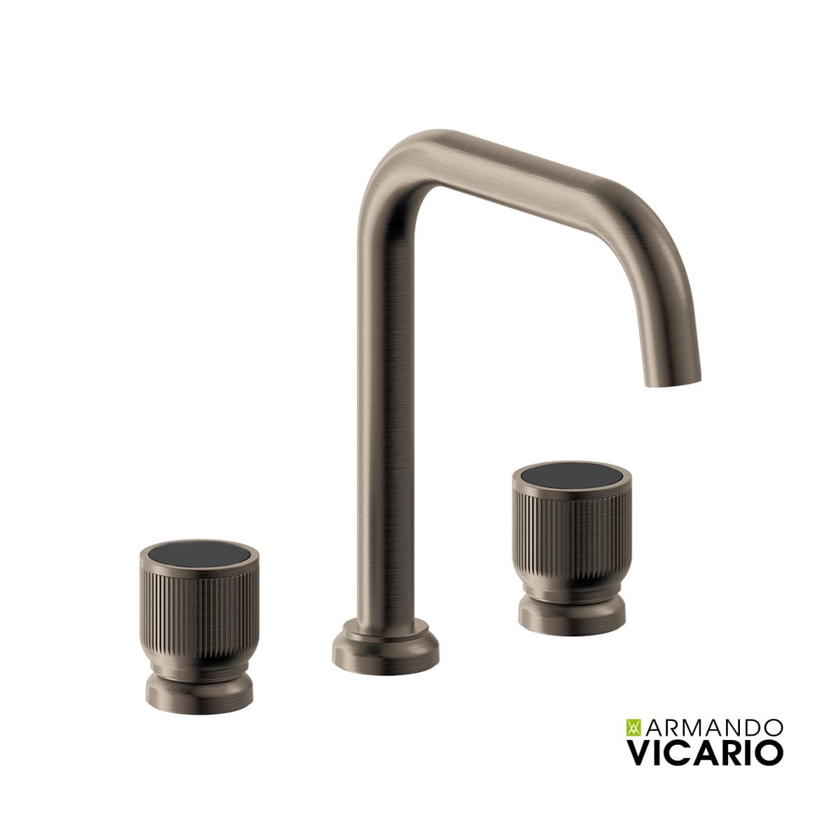 Μπαταρία Νιπτήρος Armando Vicario Lumiere 516043-410 Black Brushed (3 οπών)