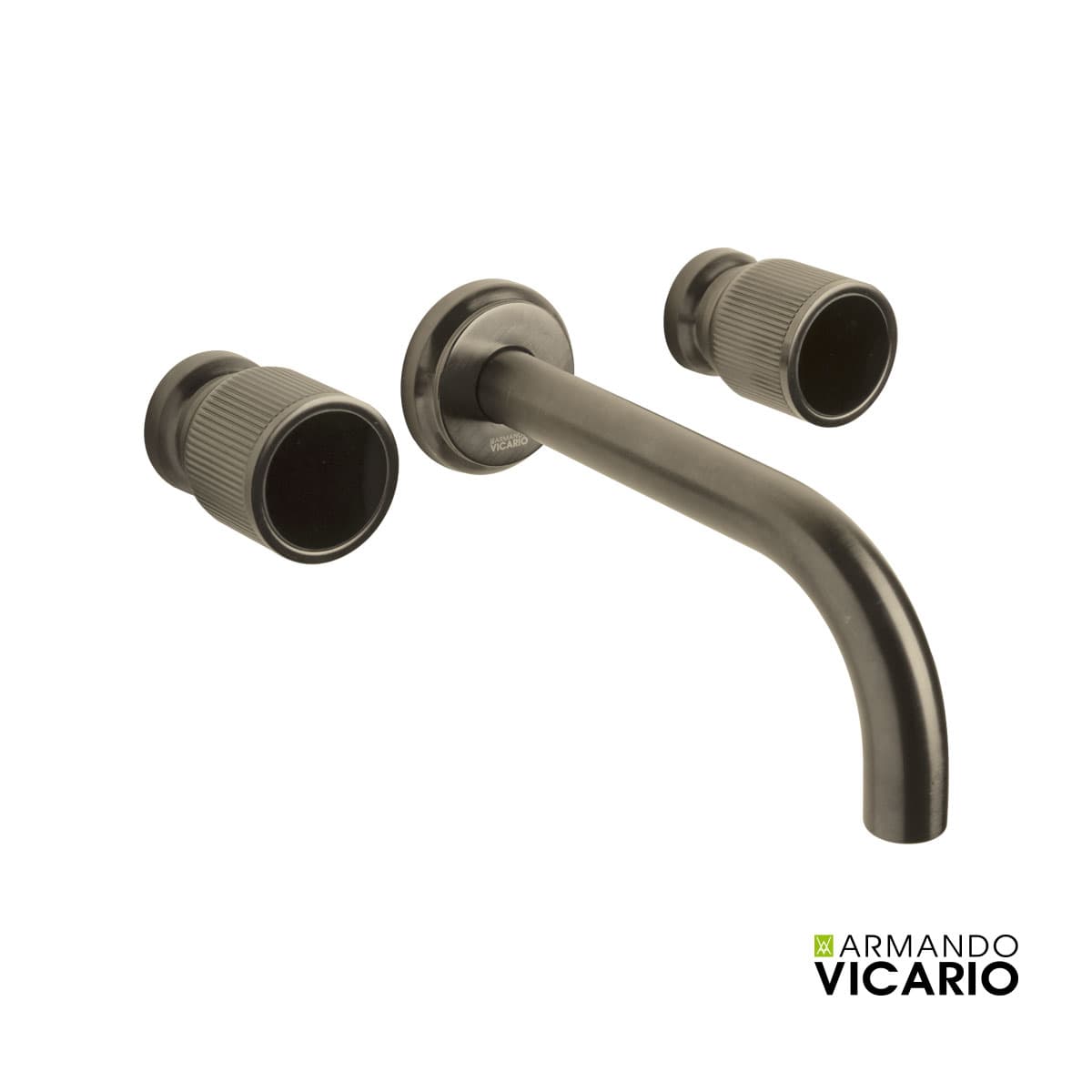 Μπαταρία Νιπτήρος Εντοιχισμού Armando Vicario Lumiere 516046-410 Black Brushed (3 οπών)