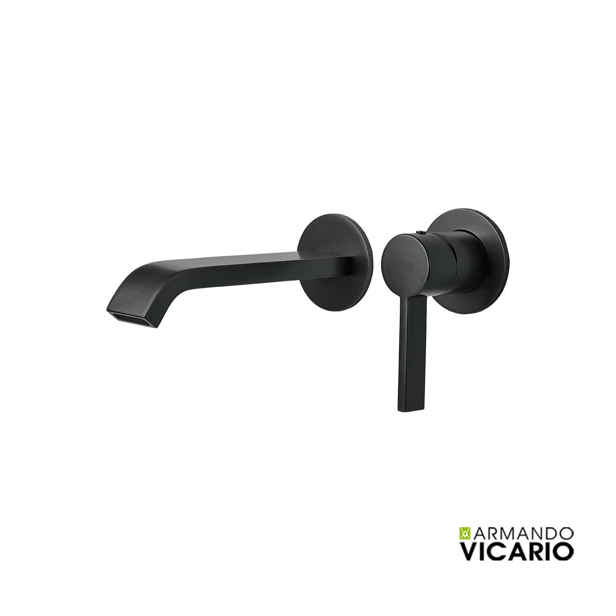 Μπαταρία Νιπτήρος Εντοιχισμού Armando Vicario Mooi 518045-400 Ματ Μαύρο (2 οπών)