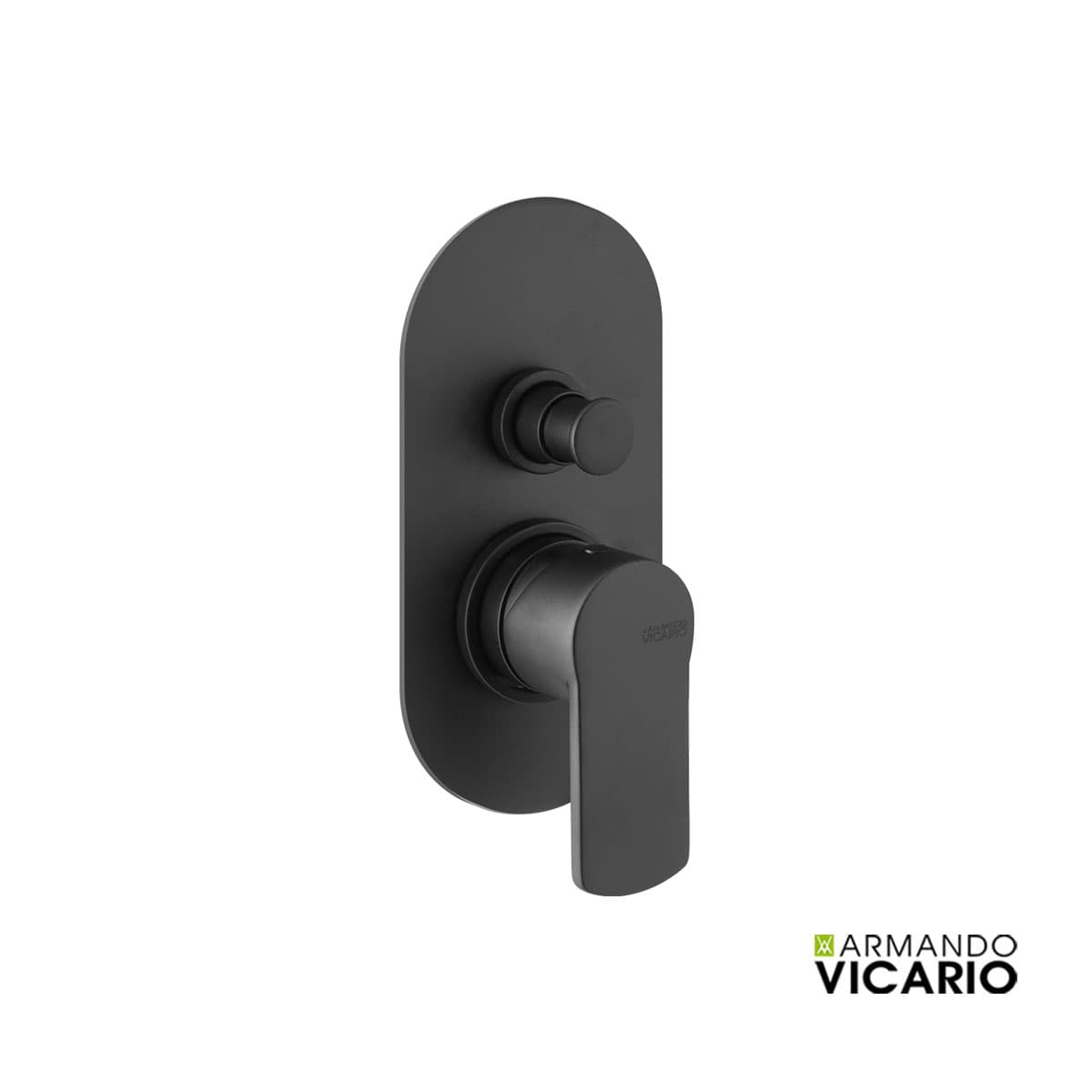 Μίκτης Εντοιχισμού 2 εξόδων Armando Vicario Glam 610050D-400 Ματ Μαύρο