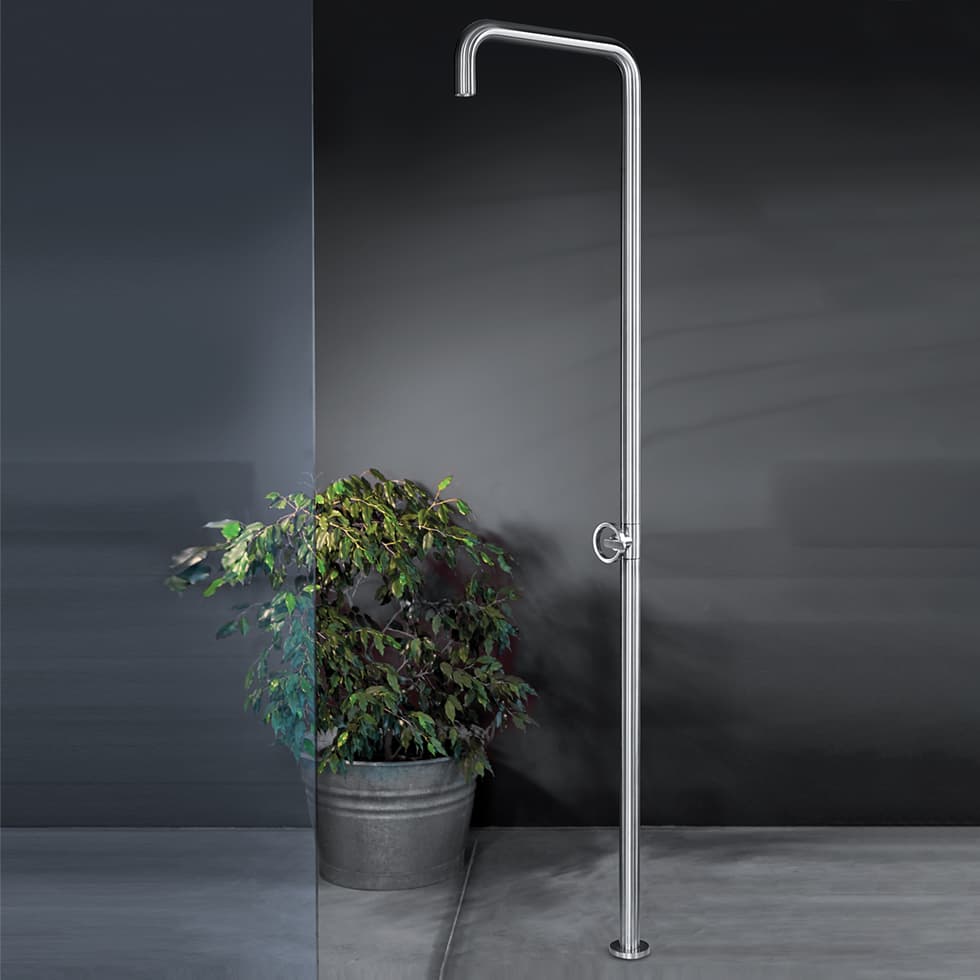 Κολώνα Ντους Εξωτερικού Χώρου Armando Vicario Slim 800323-111 Inox (ζεστό / κρύο) 2,28m