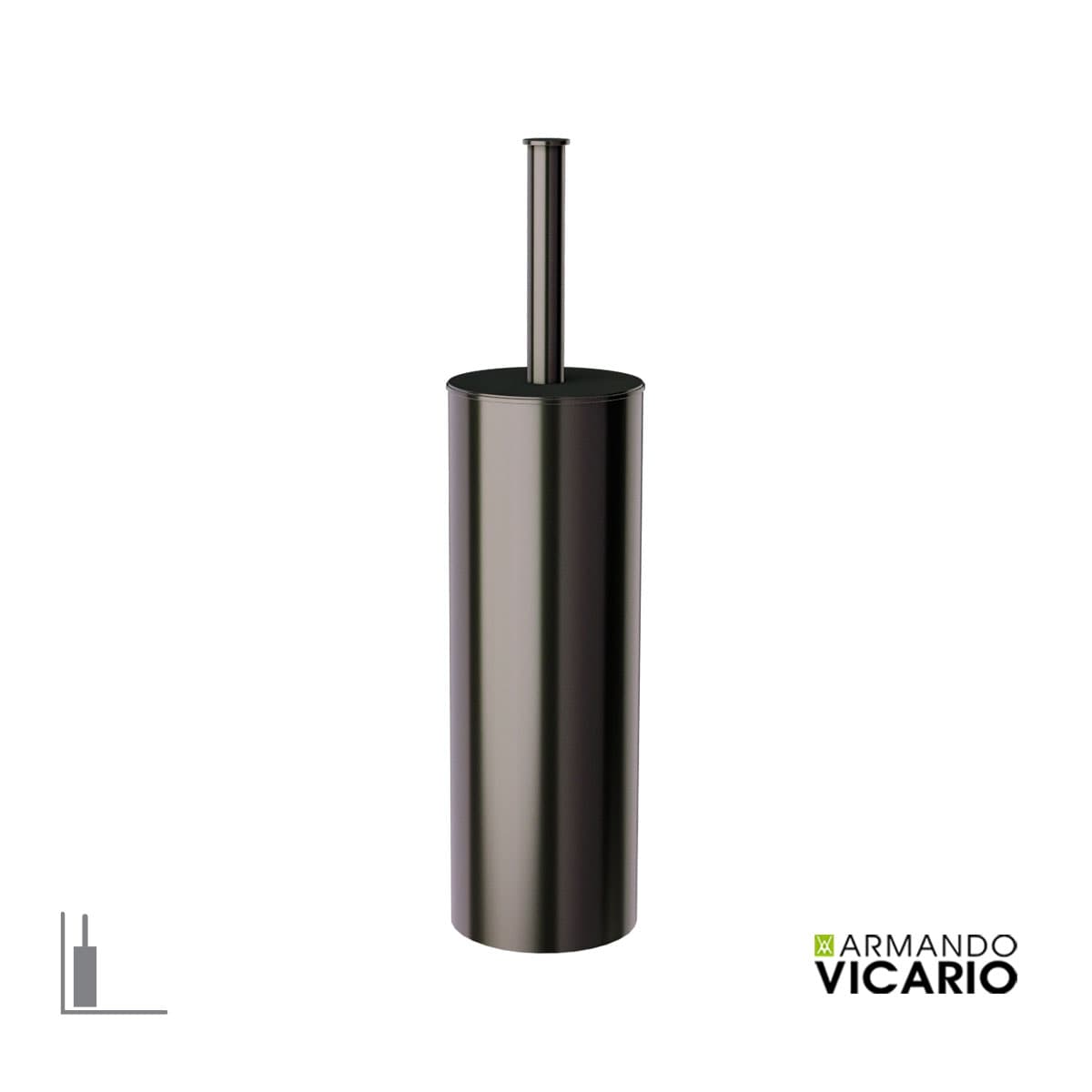 Πιγκάλ Επιδαπέδιο Armando Vicario Slim 900174-405 Black Chrome Φ8,5x35,2cm