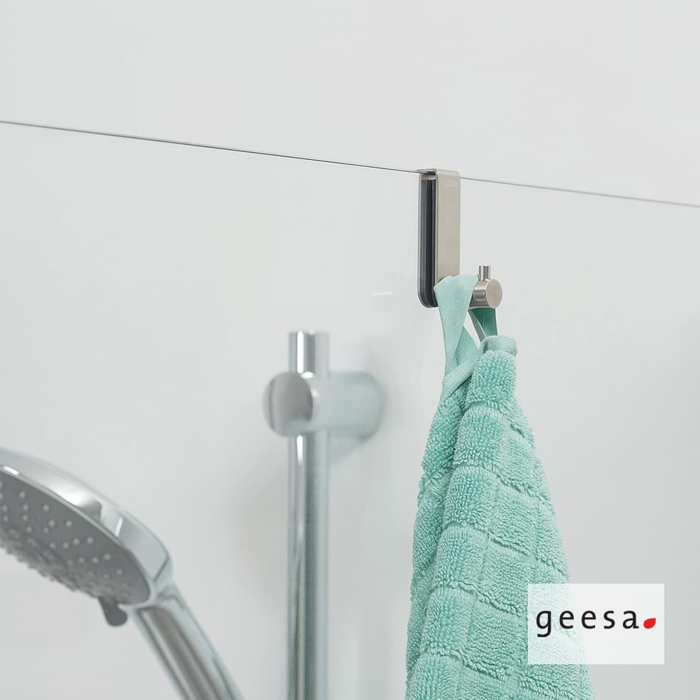 Άγκιστρο μονό κρεμαστό για καμπίνα Tiger Geesa 11183-110 Inox Σατινέ 1,6x6,1x3,7cm - 1
