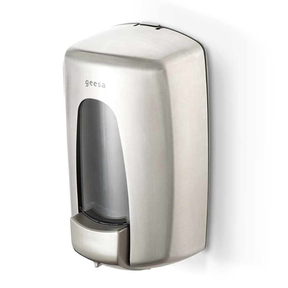 Ντισπένσερ Επιτοίχιο Geesa Hotelia 1217-110 1000ml Ματ Ίνοξ 12,9x9,9x23,7cm