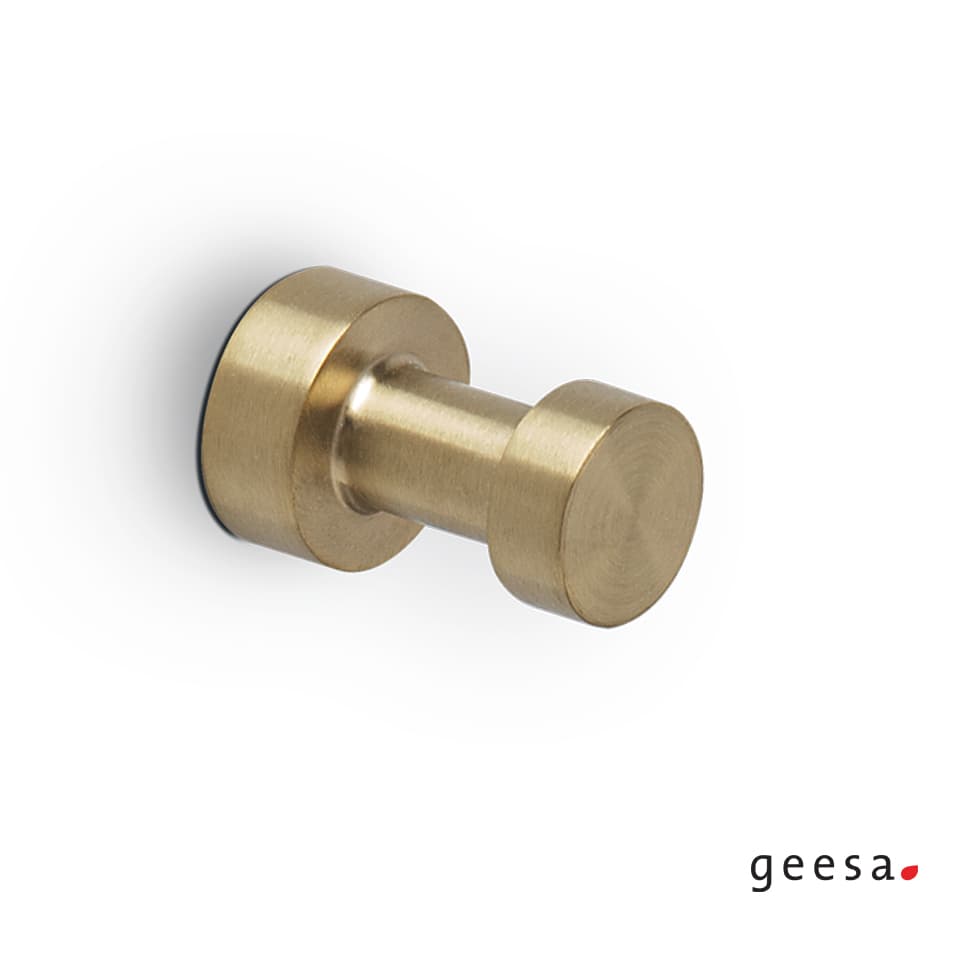 Άγκιστρο μονό Geesa Nemox 6513-201 Gold Brushed Βουρτσισμένο Χρυσό Φ2x3cm