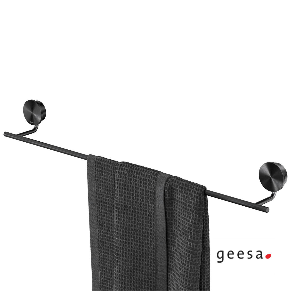 Πετσετοκρεμάστρα Geesa Opal 7207/60-411 Black Brushed 66cm