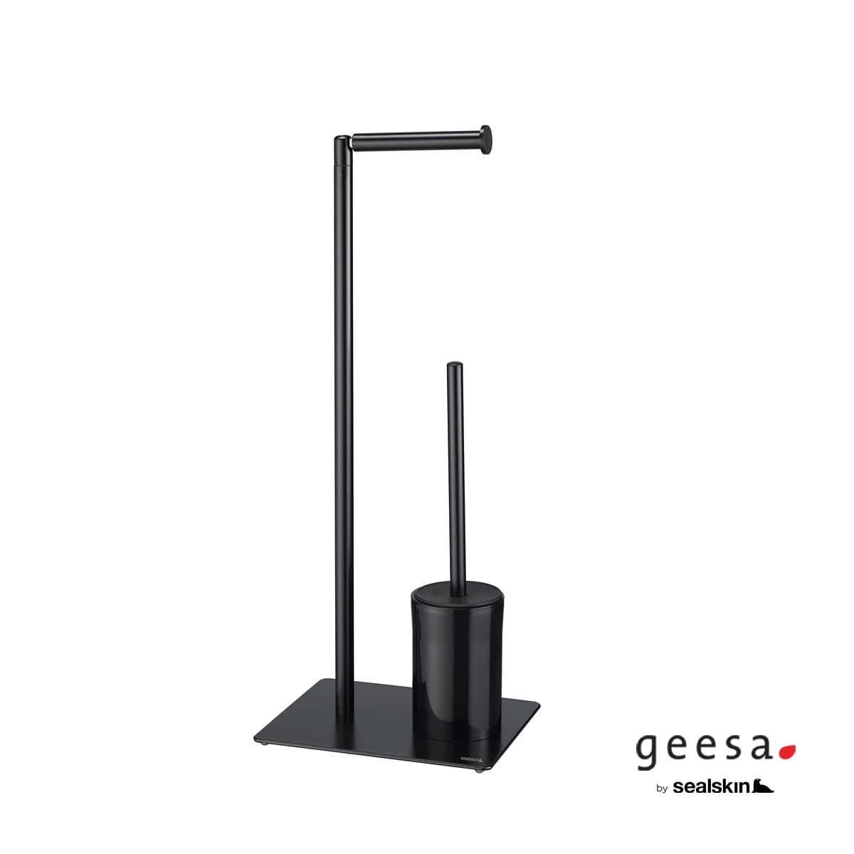 Καλόγερος Χαρτοθήκη με Πιγκάλ Geesa 800203-400 Ματ Μαύρο 25x20x61cm
