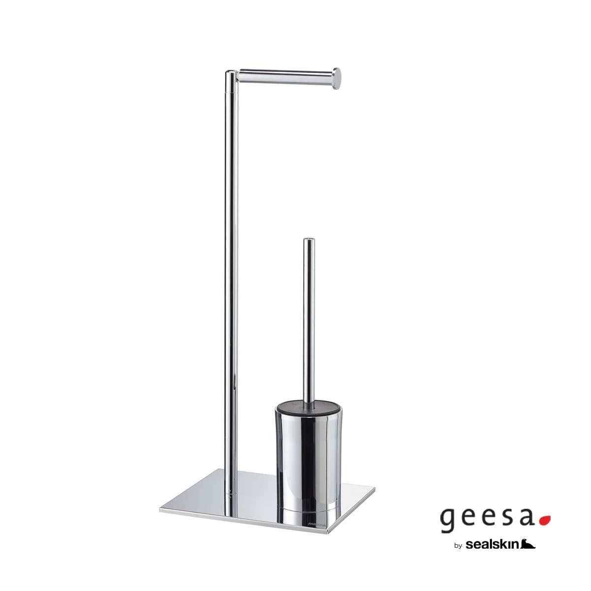 Καλόγερος Χαρτοθήκη με Πιγκάλ Geesa 800204-100 Χρώμιο 25x20x61cm