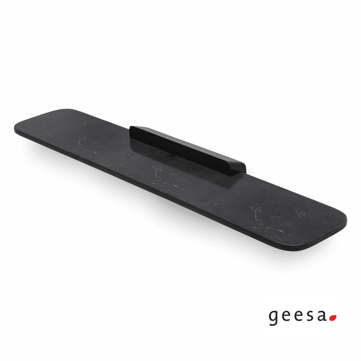 Εταζέρα Geesa Shift 9901-400 Ματ Μαύρο Εφέ Μάρμαρου 60x11,8x3,5cm