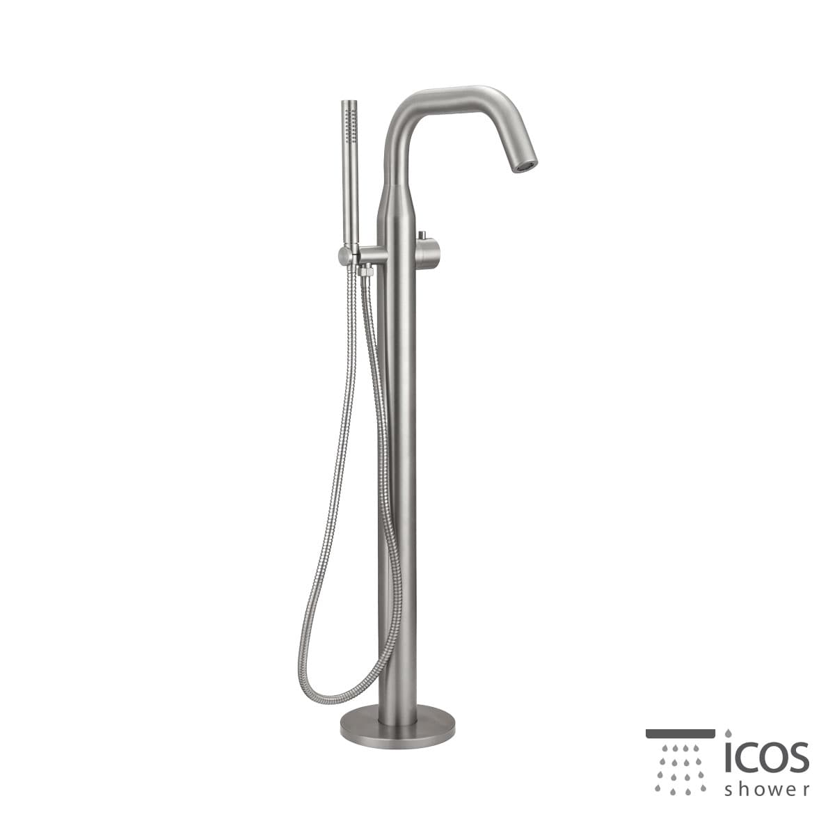 Μπαταρία Λουτρού Επιδαπέδια Icos Shower 90012-111 Inox Brushed PVD
