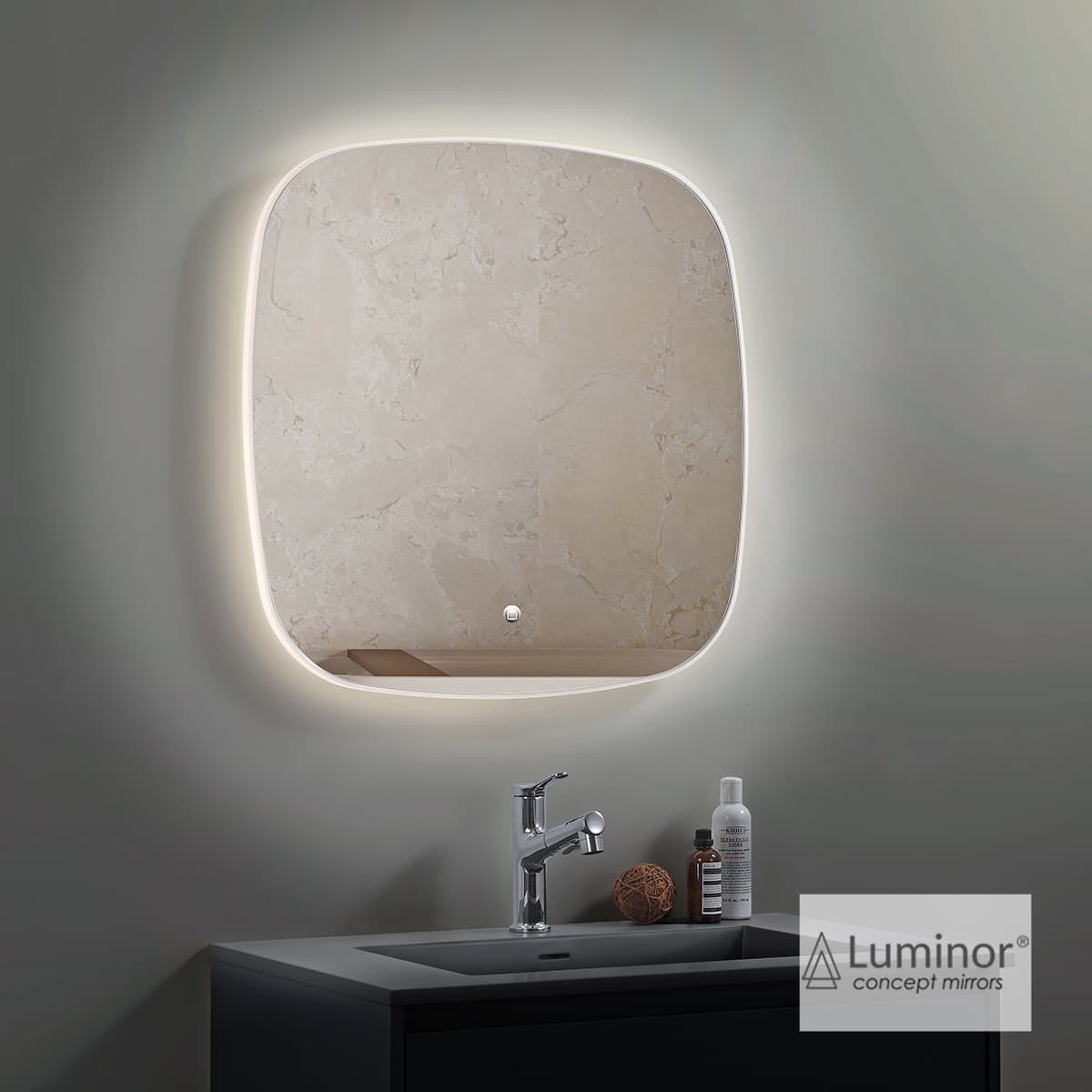 Καθρέπτης μπάνιου με Led Luminor Fres 70 70x70cm