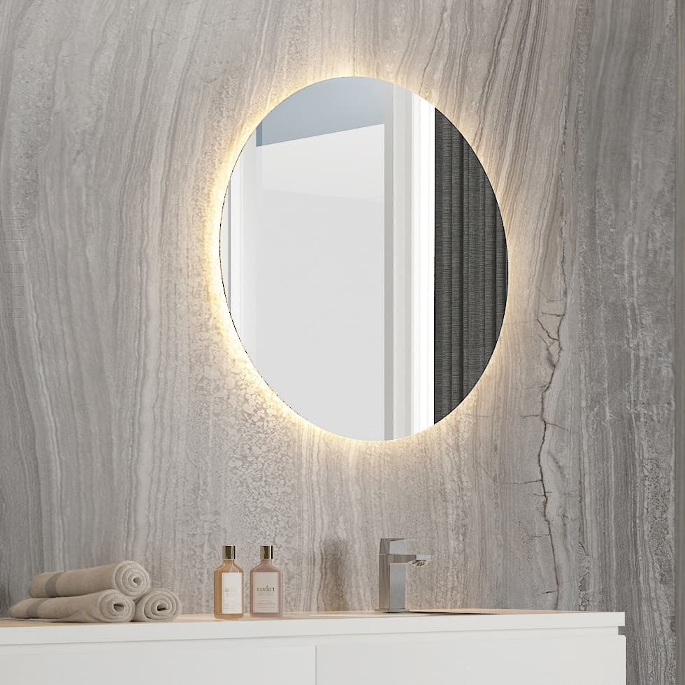 Καθρέπτης μπάνιου με Led Luminor Idol 80 Φ80cm