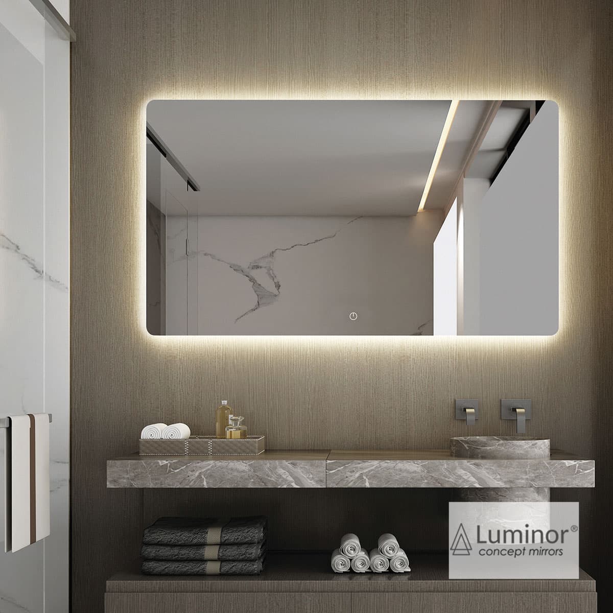 Καθρέπτης μπάνιου με Led Luminor Joy 12070 120x70cm