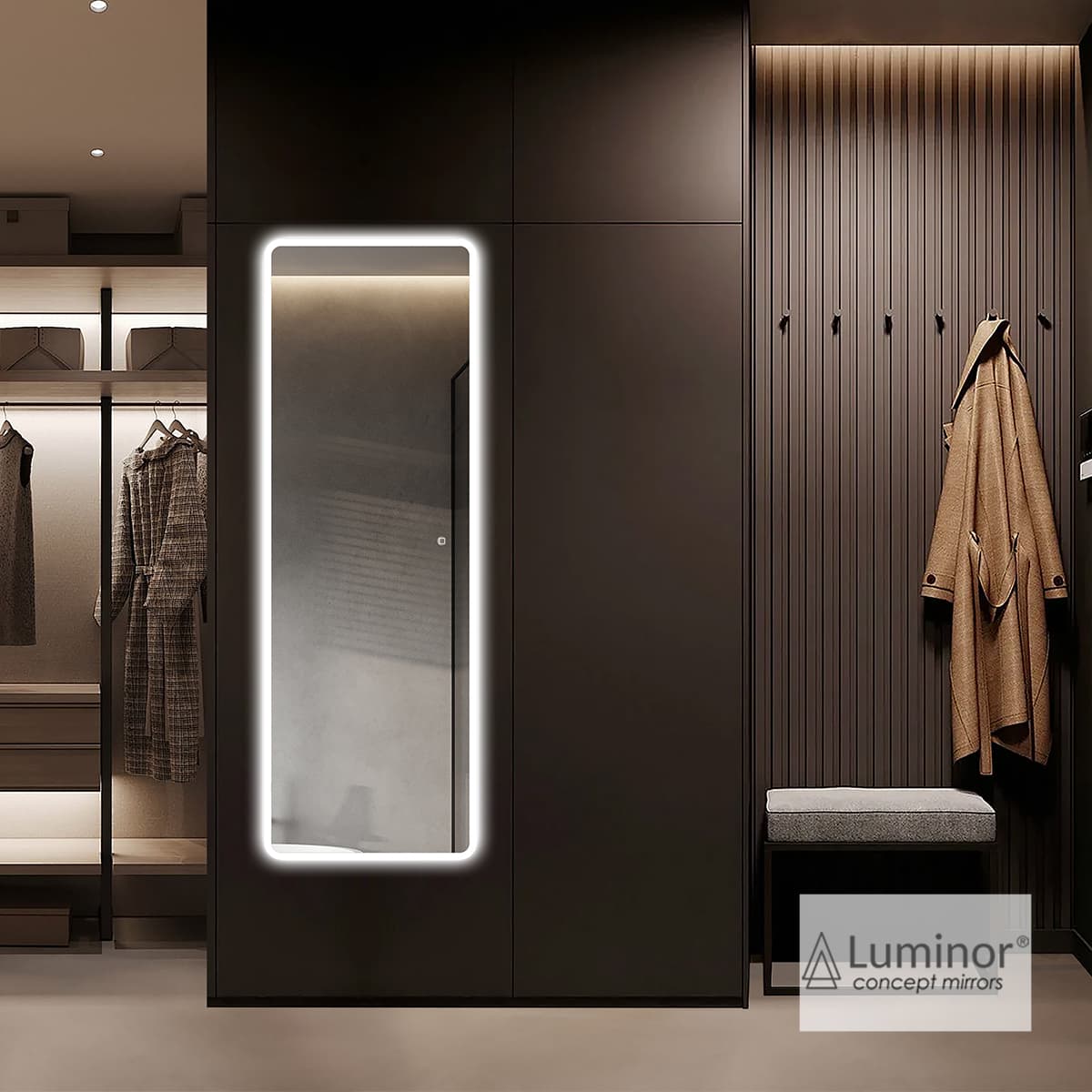 Καθρέπτης μπάνιου με Led Luminor Look 180 180x60cm