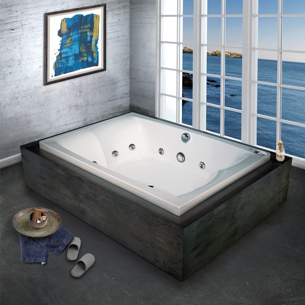 Μπανιέρα ευθύγραμμη με υδρομασάζ Carron Celsius Duo 400-452CH Λευκό 200x140cm