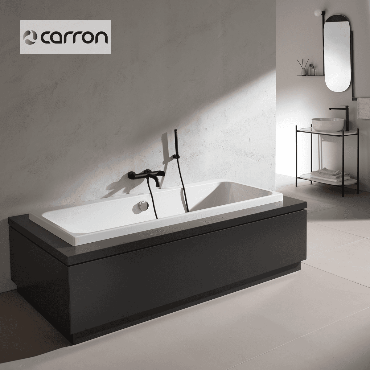 Μπανιέρα ευθύγραμμη Carron Profile Duo 400-473DC Λευκό 170x75cm