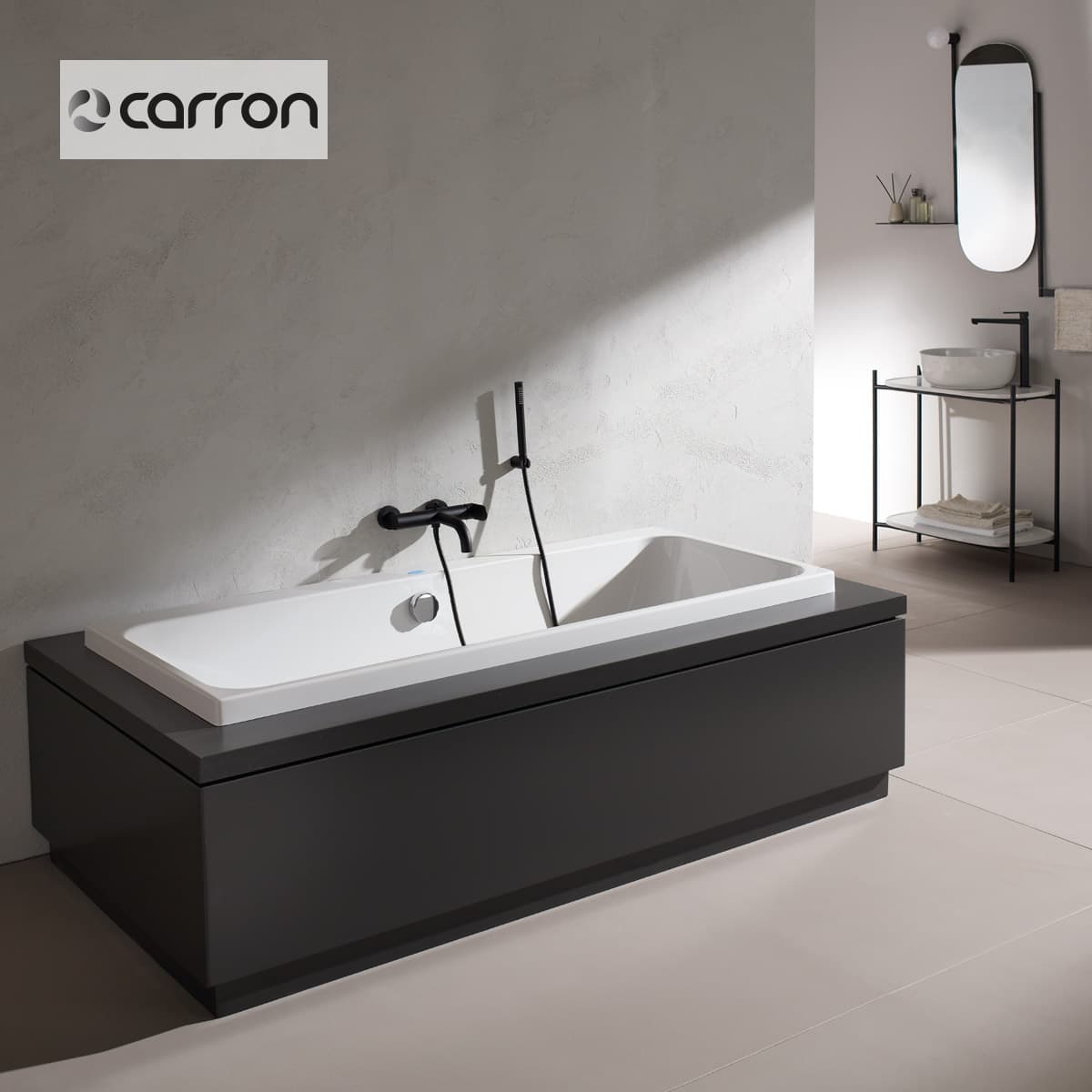 Μπανιέρα ευθύγραμμη Carron Profile Duo 400-473DC Λευκό 170x75cm
