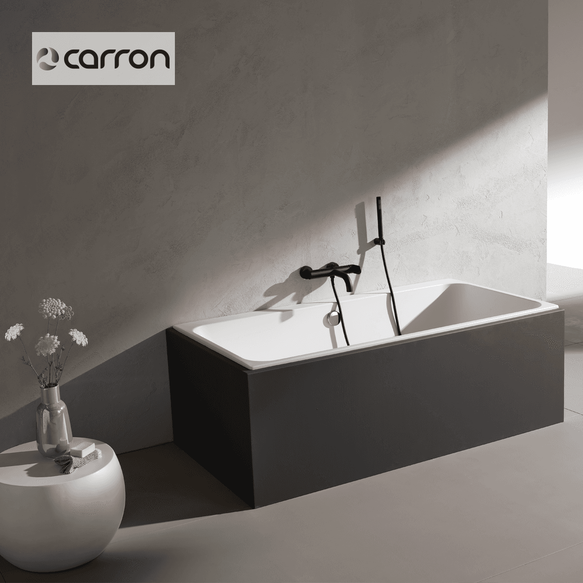 Μπανιέρα ευθύγραμμη Carron Profile Duo 400-473LC-301 Ματ Λευκό 170x75cm Low Rim