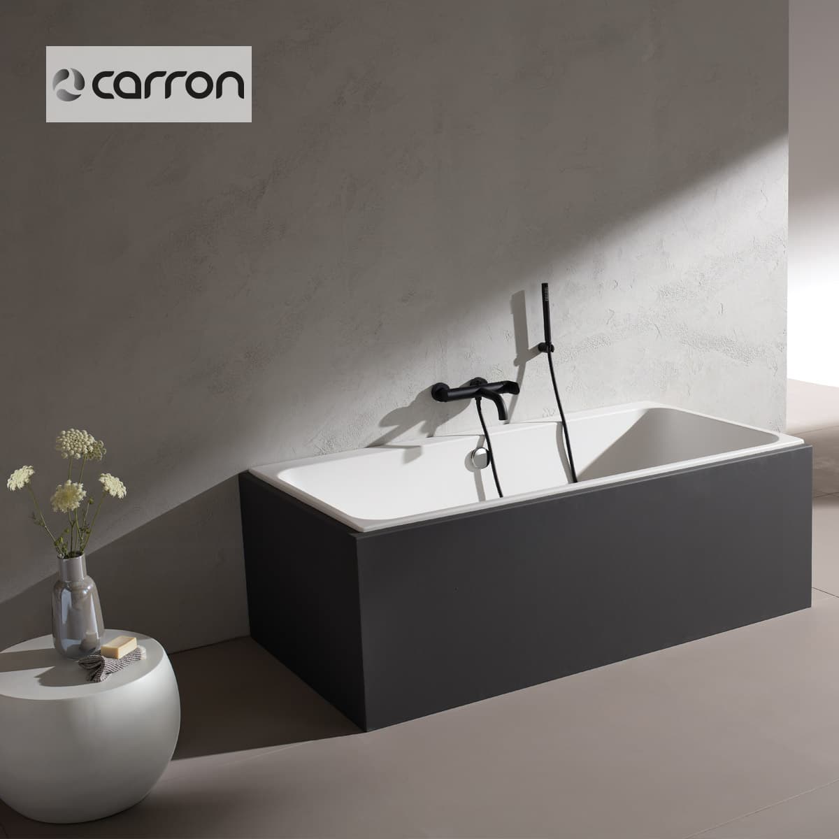 Μπανιέρα ευθύγραμμη Carron Profile Duo 400-473LC-301 Ματ Λευκό 170x75cm Low Rim